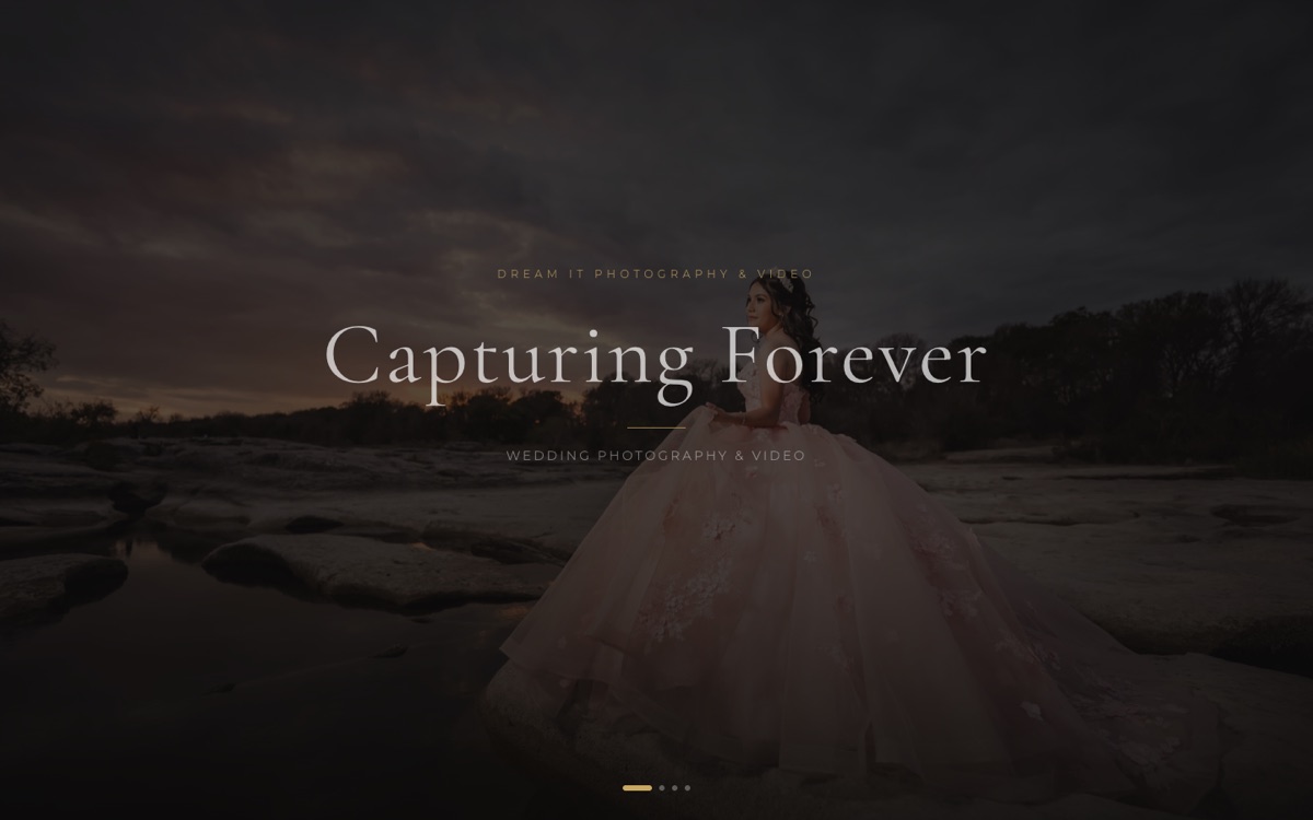 Dream It Photography and Video website homepage
